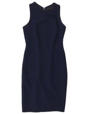 KAREN MILLEN Womens Sleeveless Sheath Dress UK 12 Medium  Navy Blue DW11