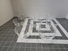 8 PYREX Pudding Cups/Bowls Clear Glass 175 ML Made USA