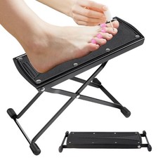 Pedicure Foot Rest, 6 Heights Adjustable Foot Stool, Metal Foldable Non-Slip ...
