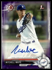 2017 Bowman #PA-MW Mitchell White Paper Prospect Autographs Purple #/250
