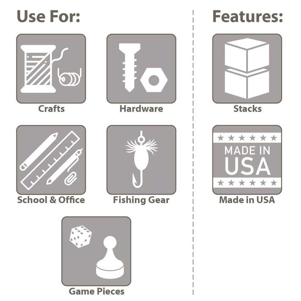 96352A Plastic Portable Parts Storage Box Bundle, Hardware and Crafts Organiz... - Image 4 of 4