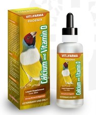 Calcium w Vitamin D Nutritional Supplement 60 ml - for Animals Birds Vitofarma