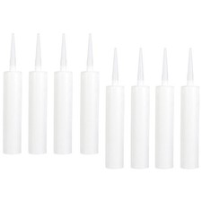 8pcs Plastic Caulk Tubes Refillable Sealant Caulking Tube White Caulking
