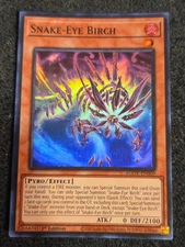 Yugioh! Snake-Eye Birch - AGOV-EN009 - Super Rare - 1st Edition Near Mint, Engli