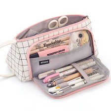 EASTHILL Large Capacity Colored Canvas Storage Pouch Marker Pen Pencil Case S...