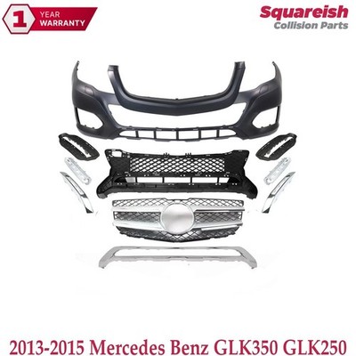 New Front Bumper Cover + Grille Kit For 2013-2015 Mercedes Benz GLK350 GLK250