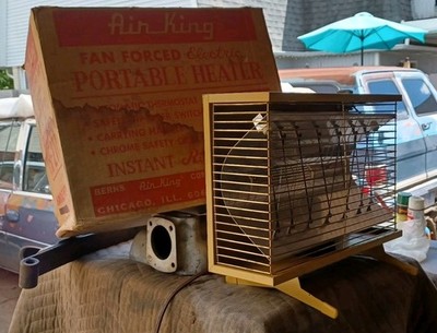 1970's Airking HF2T Fan Forced Space Heater W/box WORKS!
