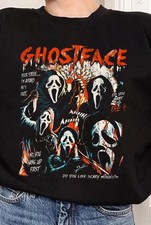 Ghost Face Crewneck Sweatshirt Black Scream Horror Movie Adult Unisex Large