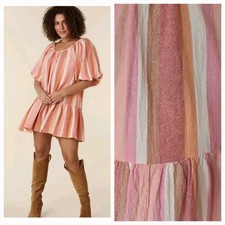 Spell & The Gypsy Cotton Carnival Smock Belted Mini Dress XL 👇 check