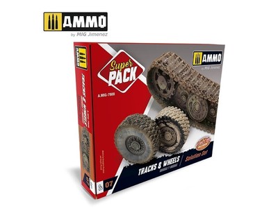 AMMO MIG - Weathering Set Super Pack Tracks & Wheels 7808