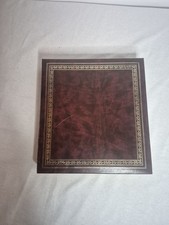 VINTAGE BROWN Photo Album Scrapbook For Pictures Ornate Detail