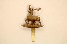 British Army Hertfordshire Yeomanry Badge Pressed brass cap badge
