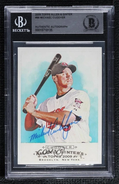 BAS 2009 Topps Allen & Ginter's Michael Cuddyer #86 BGS Authentic Auto 8j4