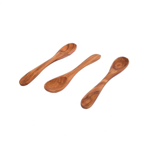 3 cucharas de mermelada de madera / cuchara de sal / cuchara de especias tallada a mano 15 cm - Skandwood Reino Unido - Imagen 3 de 3