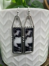 2.25 Silver-tone Boho Pendant Retro Drop Dangle Earring Set New Free Ship B4921