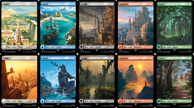Unhinged Basics Foundations Mtg Magic: The Gathering - Unhinged Full Art Basic Land ...