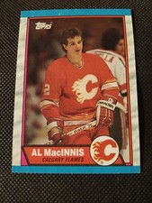 1989-90 AL MACINNIS TOPPS NHL HOCKEY CARD #49 CALGARY FLAMES 