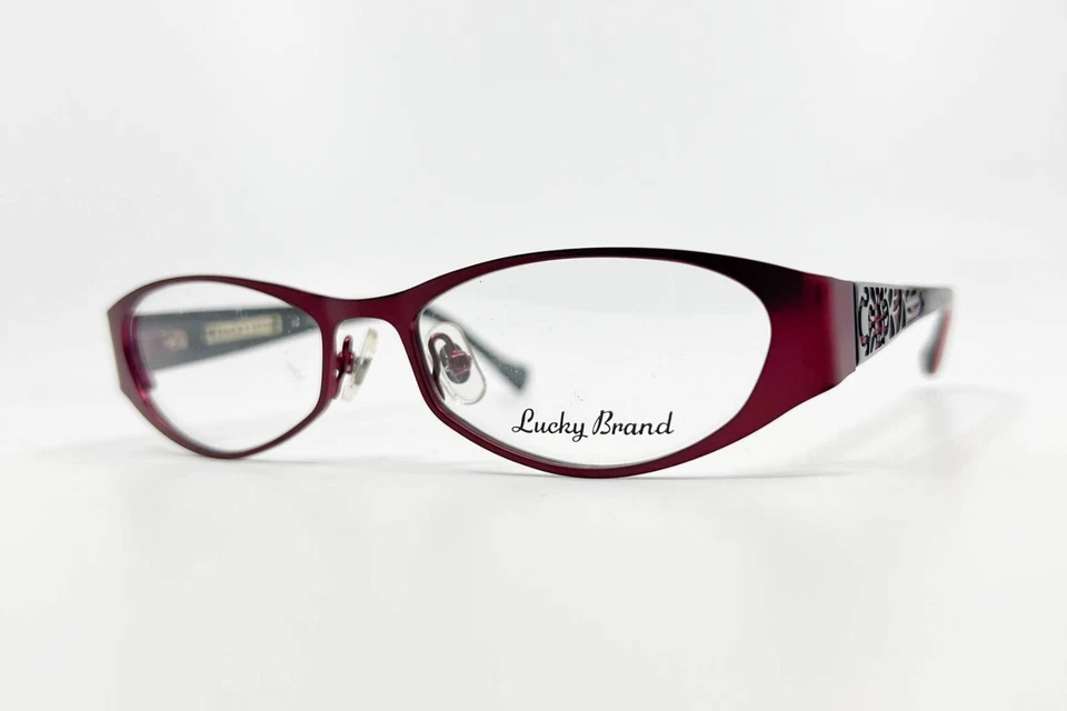Monturas de gafas Lucky Brand para mujer rojas borde completo 53-16 15354 Foto 2 de 4