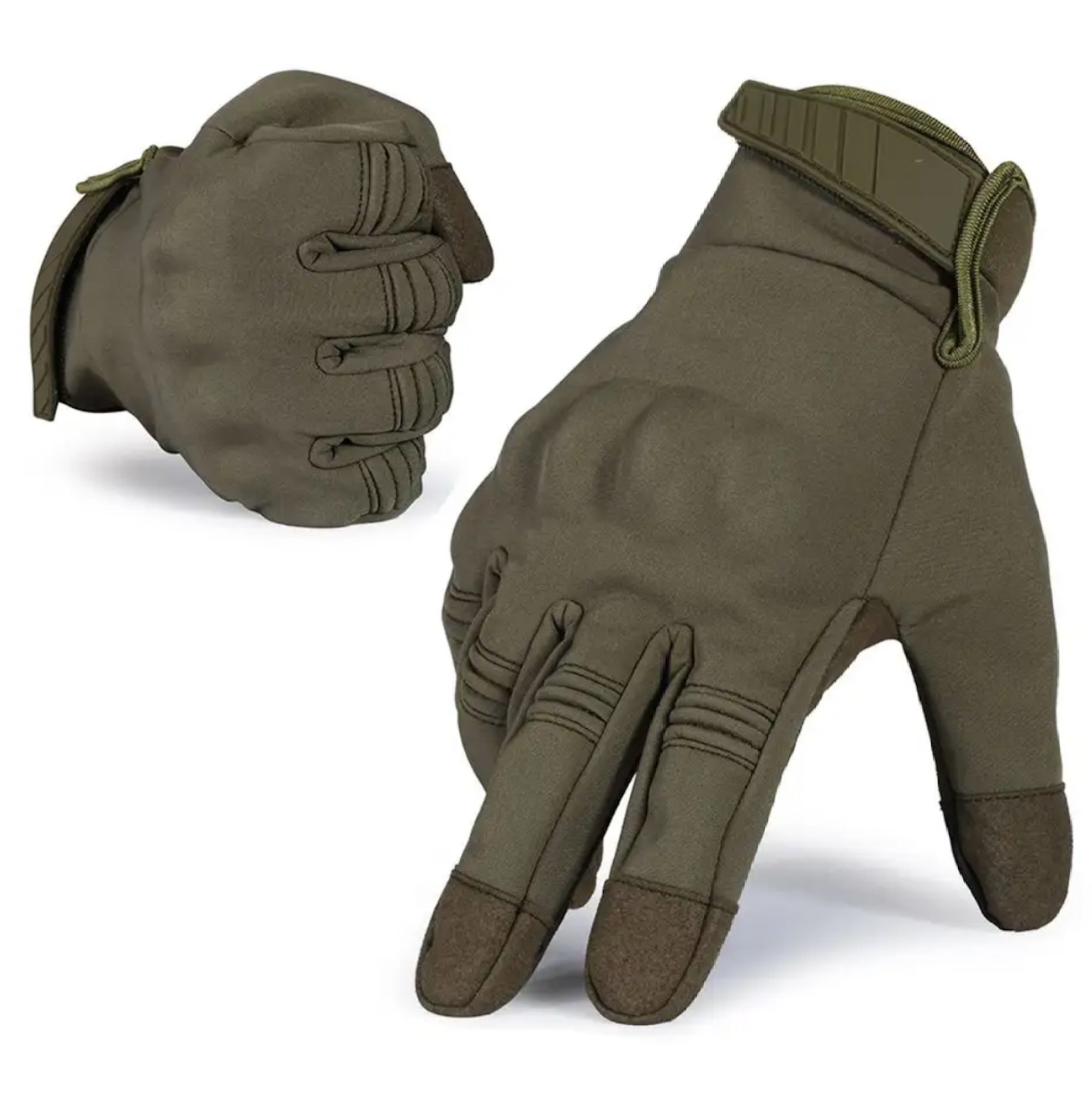 Gants moto sport thermiques vert homme pour affronter le froid
