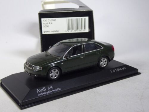 (SB-58) Minichamps 430010100 Audi A4 2000 lorbeer grün metallic in 1:43 in OVP - Bild 1 von 2