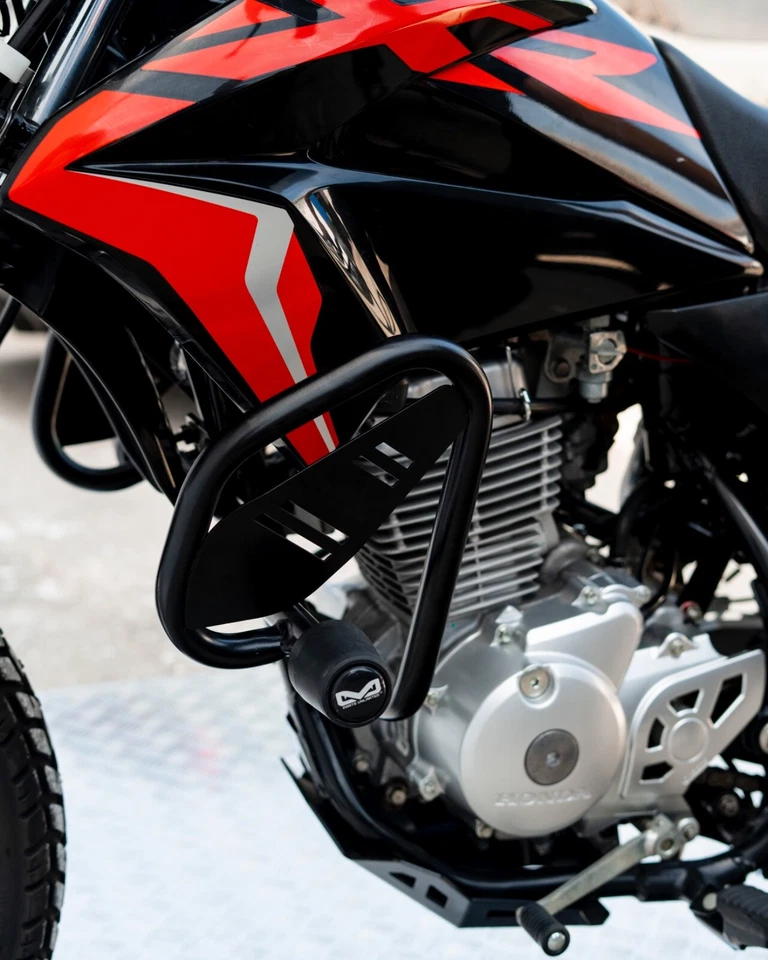 HONDA XR 150L XR 125L BARRA DE CHOQUE DESLIZANTE NEGRA Foto 3 de 4