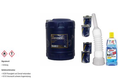10L MANNOL Motoröl Universal 15W-40 API SN/CH-4 inkl. Additiv Auslaufschlauch