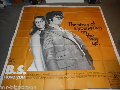B.S. I LOVE YOU - ORIGINAL GIANT 6-SHEET POSTER - 1971 - JOANNA CAMERON