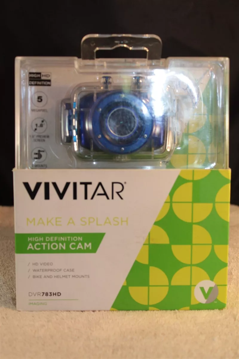 VIVITAR HIGH DEFINITION ACTION CAMERA DVR783HD BLUE NEW IN BOX eBay