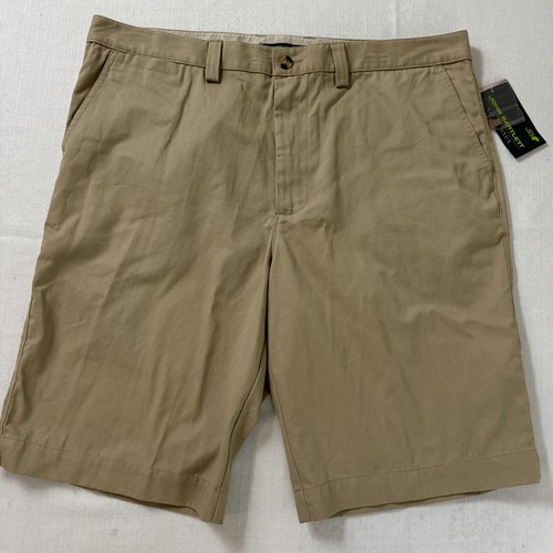 John Bartlett Consensus Shorts Mens Khaki Cotton Golf size 38 Pockets Flat Front