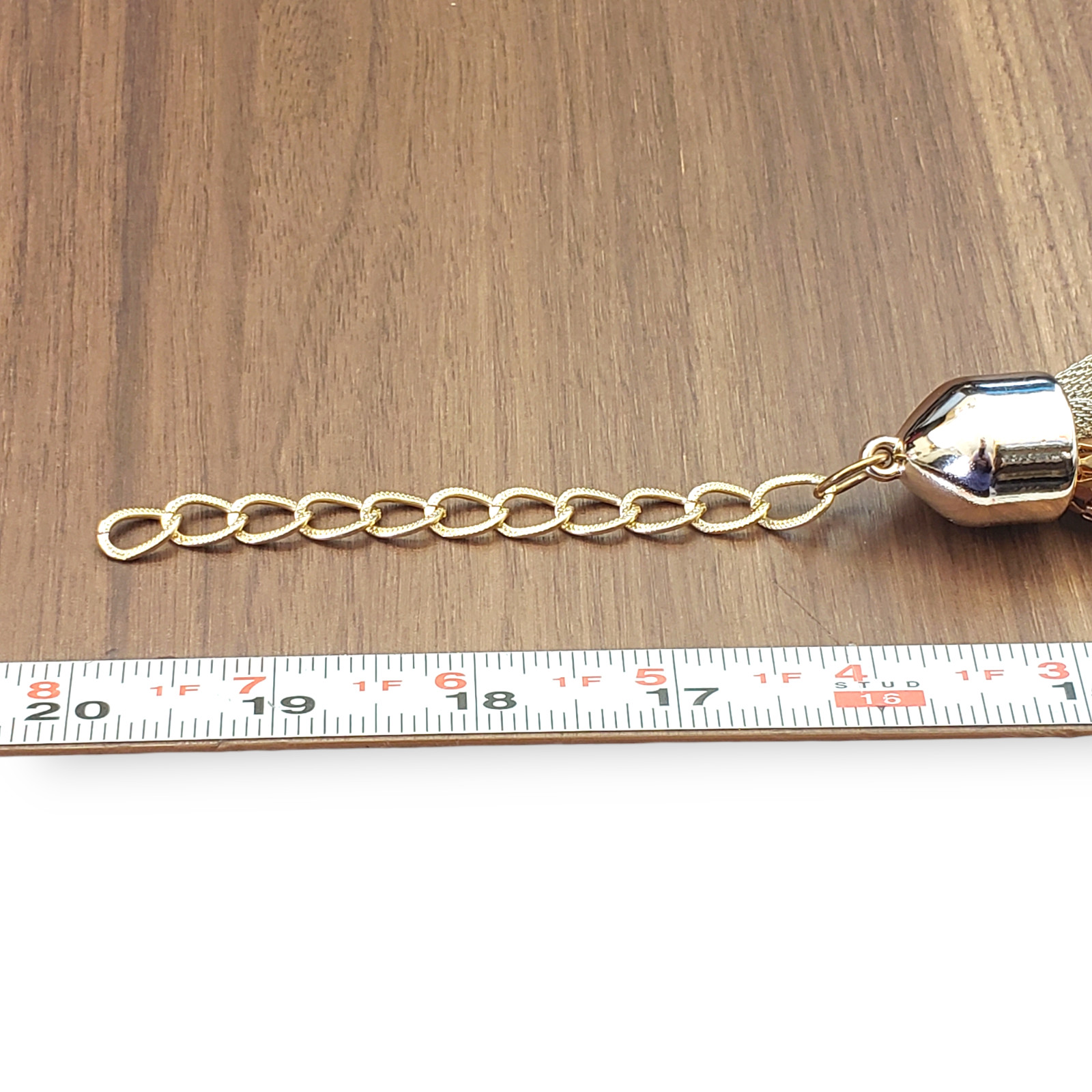 Braided Chain Necklace Statement Silver Tone Mesh… - image 5