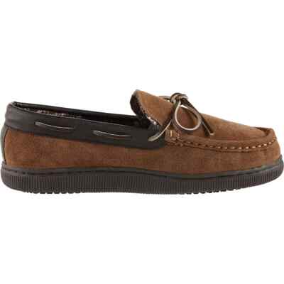 New Men's Magellan Outdoors Leather Moc II House Slippers Size 10