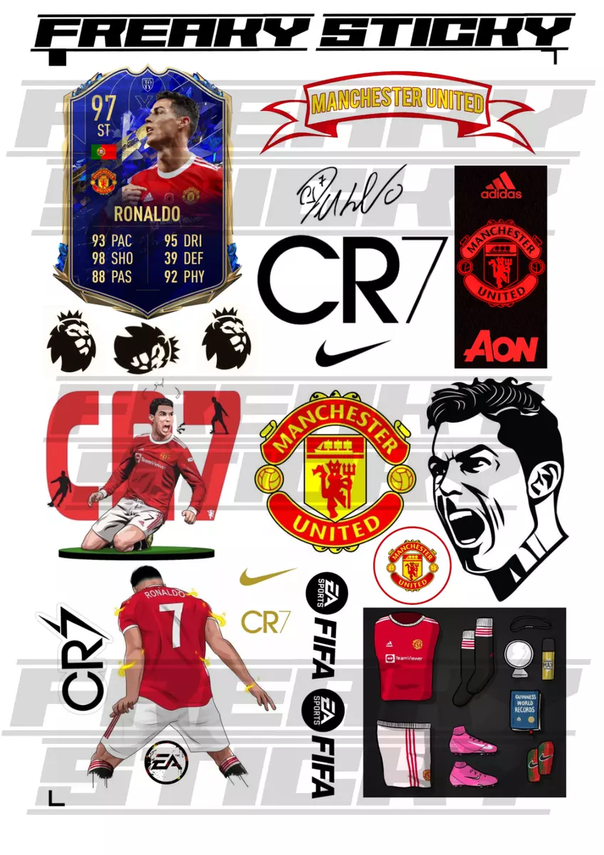 High quality Cristiano Ronaldo Custom sticker Manchester United CR7 FIFA EA NIKE