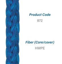 Samson Amsteel Blue Dyneema Rope 1/4" x 25', 50', 100', 150', & 200' Colors NEW