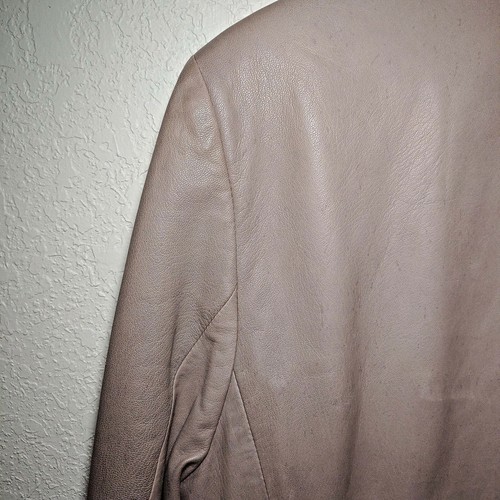 Fratelli Rossetti Men's Leather Beige Blazer Jacket - Picture 9 of 12