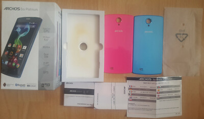 Verpackung, 2 Cover und Anleitungen für ARCHOS 50b Platinum