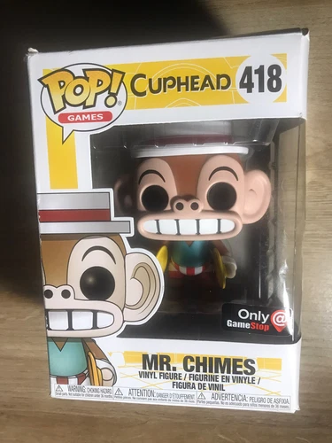 Funko POP Cuphead Mr. Chimes #418 Gamestop Exclusive BOX DAMAGE