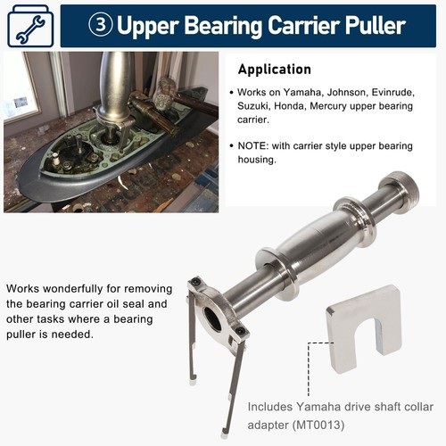 Upper & Lower Bearing Carrier Puller with Fuel Water Separator Wrench for Yamaha - Bild 4 von 10