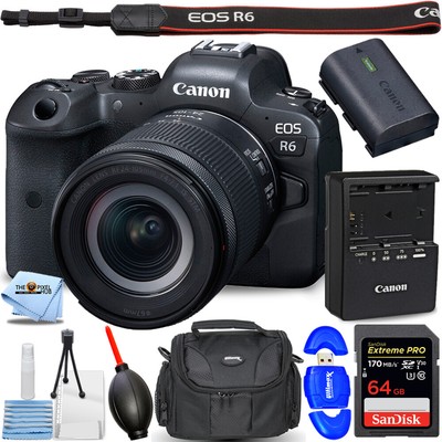 Canon EOS R6 Mirrorless Digital Camera with 24-105mm f/4-7.1 Lens - 7PC Bundle