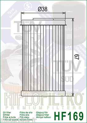 Filtre à Huile Hiflo Pour Daelim VJ Roadwin/Roadstar 125 2006 - Compatible Motocyclette