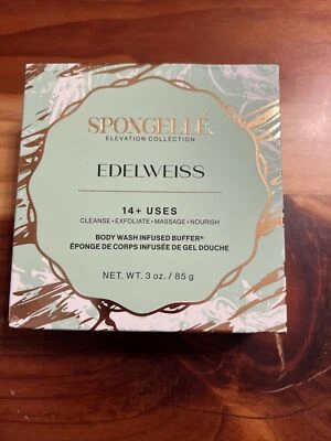 Spongelle EDELWEISS Buffer Flower Body Wash Infused Sponge Exfoliate 3oz New