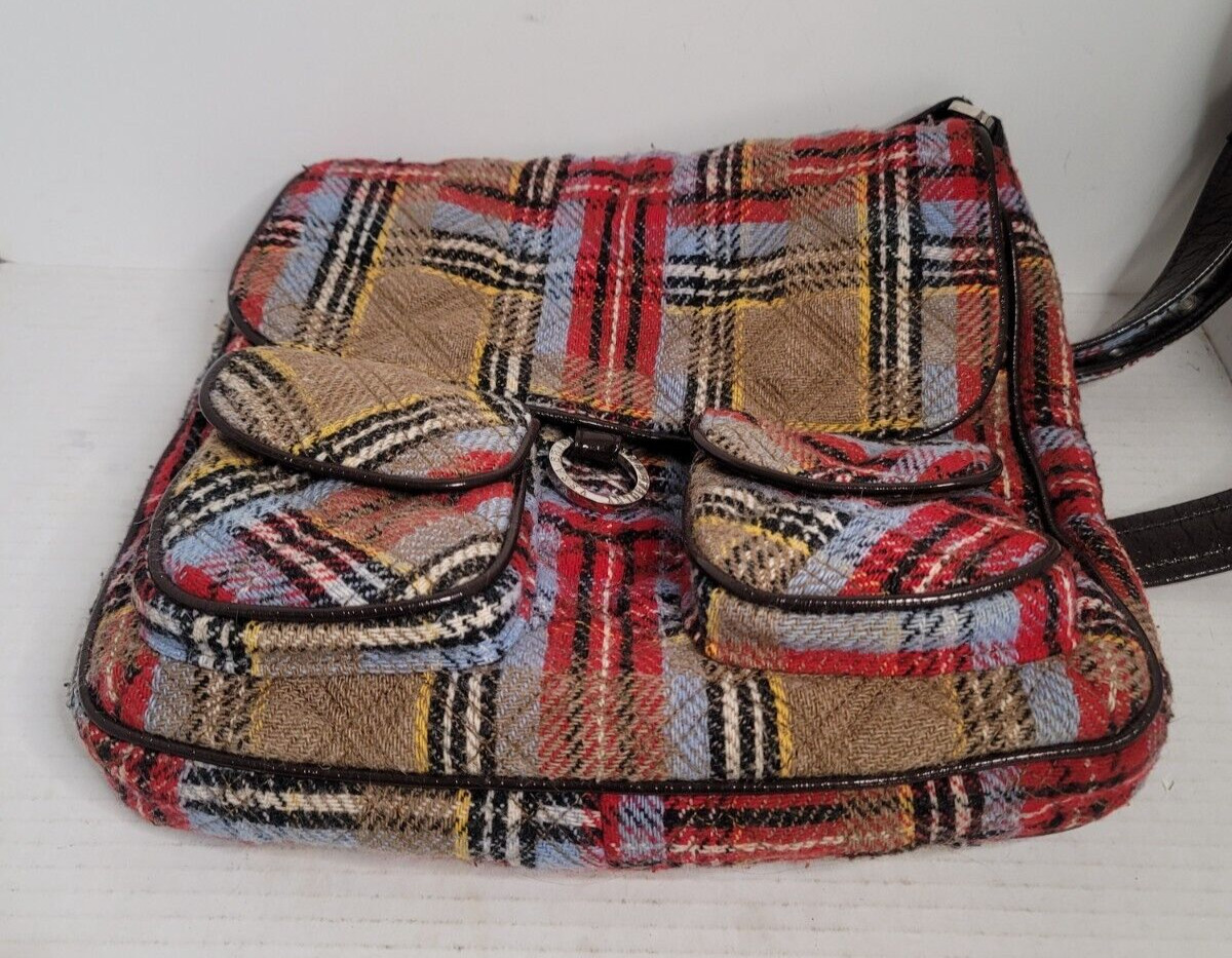 Vera Bradley Highland Patchwork Plaid Crossbody S… - image 8