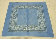 Halloween Paisley Sky Blue Bandanna Face Mask,Head Wrap,Scarf,Wristband-New!