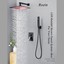 Gotonovo 16" Matte Black LED Rainfall Shower System With Hand Shower – Luxury Bathroom Set