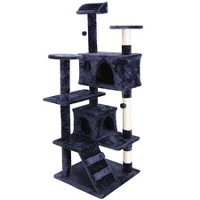 53" Cat Tree Tower Activity Center Large Playing House Condo For Rest Blue
