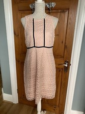 Lace Dress by F&F Size UK10 Light Peach Colour