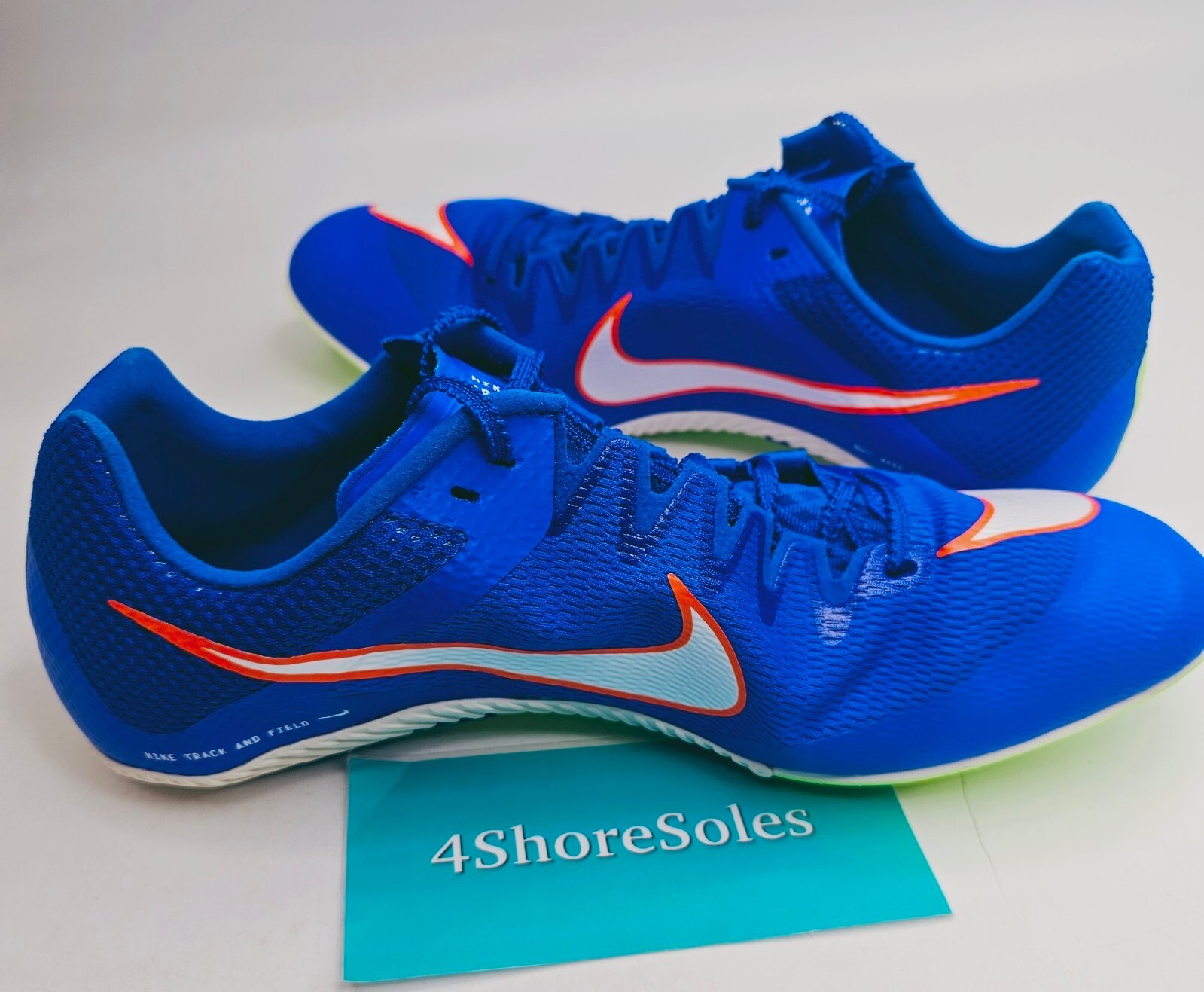 Nike Men's SIZE 13 Zoom Rival Sprint Track Spikes Racer Blue Lime DC8753-401 thumbnail 4
