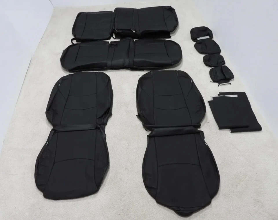 Fundas de asiento de cuero para Mazda 3 S Sport Sedán 2011-2013 negras liquidación TN50 Foto 4 de 4