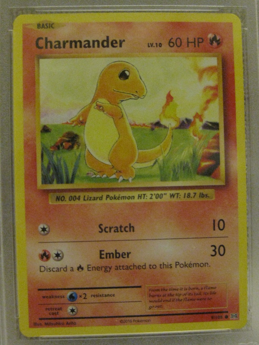 PSA 9 MINT Charmander 2016 Pokemon XY Evolutions Base Set Art #9