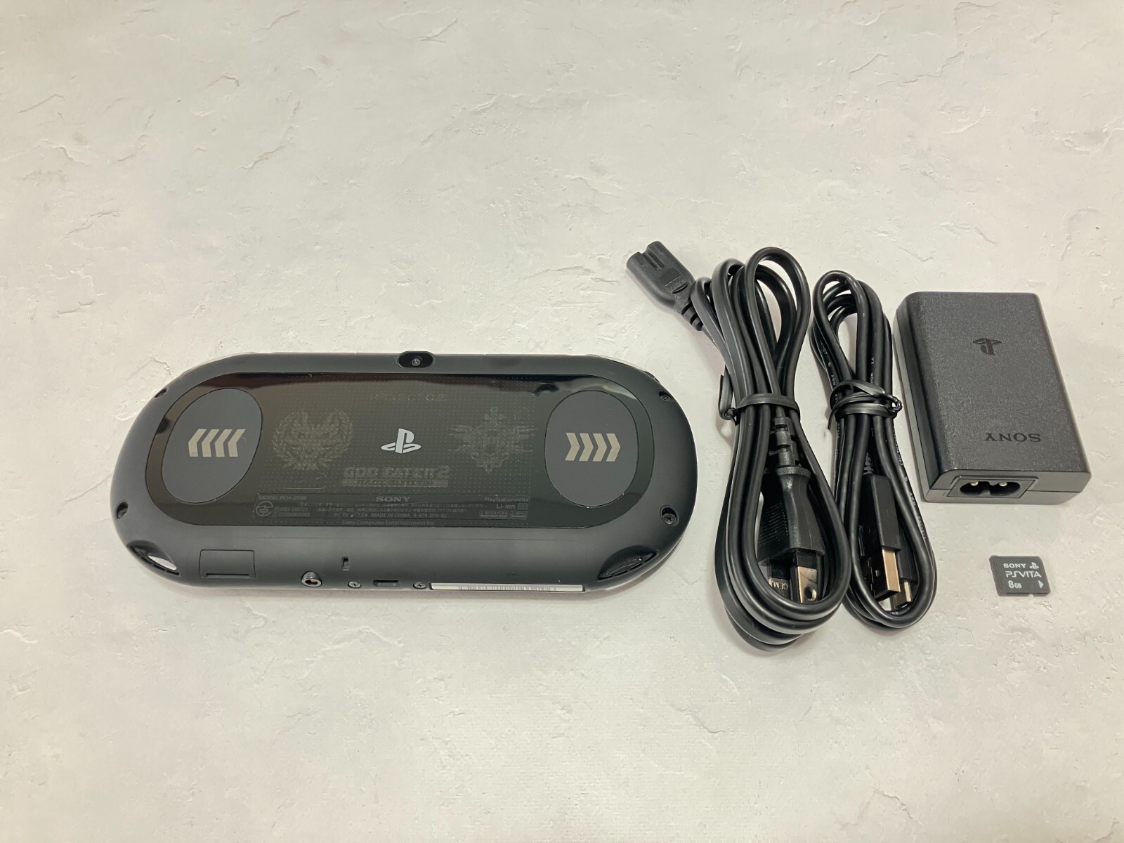 Sony PlayStation Vita God Eater 2 Rage Burst Black Console with Charger and Memory Card