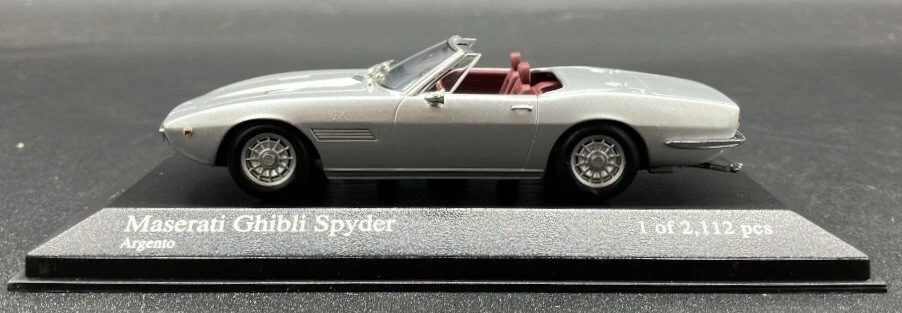 Minichamps 1/43 Maserati Ghibli Spider 1969 Silver 400123331 - Image 2 of 4